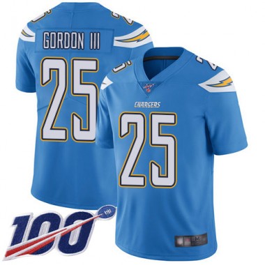 Los Angeles Chargers NFL Football Melvin Gordon Electric Blue Jersey Men Limited  #25 Alternate 100th Season Vapor Untouchable->youth nfl jersey->Youth Jersey